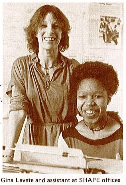 Shape Founder Gina Levete and assistant at Shape offices, 1978