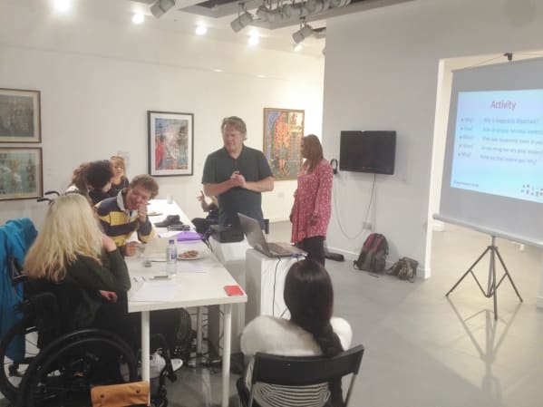 Workshop taking place in our pop-up gallery.