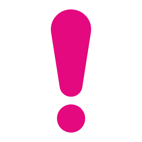 Pink digital image of an exclamation mark