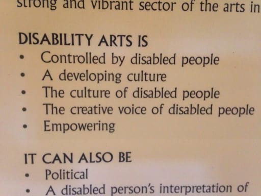 A great find at Holton Lee, one of the birthplaces of the disability arts movement.   