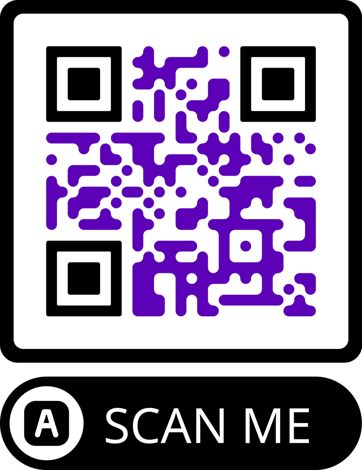 QR code which, when scanned, opens a webpage from where you can download the app.