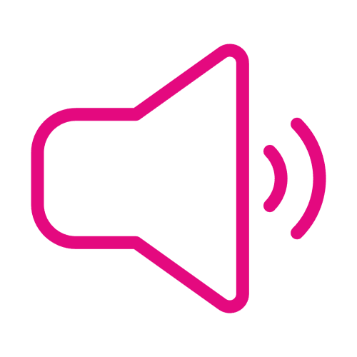 Pink digital audio symbol